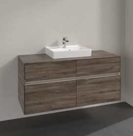 Тумба под раковину Villeroy & Boch Collaro 120х50 см с подсветкой ДСП каменный дуб C070B0RK