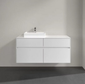 Тумба под раковину Villeroy & Boch Collaro 120х50 см с подсветкой МДФ глянцевый белый C071B0DH