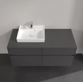 Тумба под раковину Villeroy & Boch Collaro 120х50 см с подсветкой МДФ глянцевый серый C071B0FP