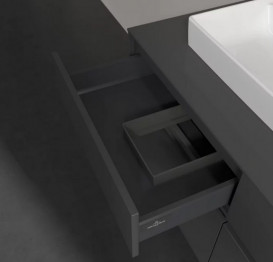 Тумба под раковину Villeroy & Boch Collaro 120х50 см с подсветкой МДФ глянцевый серый C071B0FP