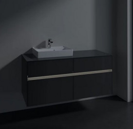 Тумба под раковину Villeroy & Boch Collaro 120х50 см с подсветкой МДФ глянцевый серый C071B0FP