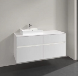 Тумба под раковину Villeroy & Boch Collaro 120х50 см с подсветкой ДСП матовый белый C071B0MS