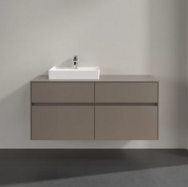 Тумба под раковину Villeroy & Boch Collaro 120х50 см с подсветкой ДСП трюфель серый C071B0VG