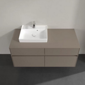 Тумба под раковину Villeroy & Boch Collaro 120х50 см с подсветкой ДСП трюфель серый C071B0VG