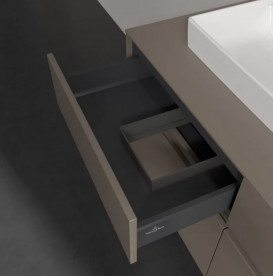 Тумба под раковину Villeroy & Boch Collaro 120х50 см с подсветкой ДСП трюфель серый C071B0VG