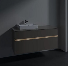 Тумба под раковину Villeroy & Boch Collaro 120х50 см с подсветкой ДСП трюфель серый C071B0VG