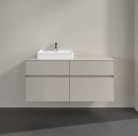 Тумба под раковину Villeroy & Boch Collaro 120х50 см с подсветкой ДСП мягкий серый C071B0VK