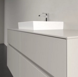 Тумба под раковину Villeroy & Boch Collaro 120х50 см с подсветкой ДСП мягкий серый C071B0VK