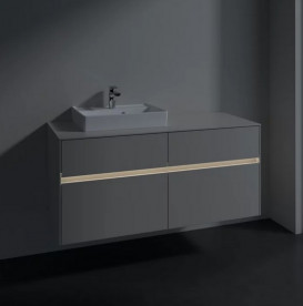 Тумба под раковину Villeroy & Boch Collaro 120х50 см с подсветкой ДСП мягкий серый C071B0VK