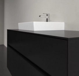 Тумба під раковину Villeroy & Boch Collaro 120х50 см із підсвічуванням МДФ чорний матовий лак C071B0PD