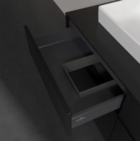 Тумба під раковину Villeroy & Boch Collaro 120х50 см із підсвічуванням МДФ чорний матовий лак C071B0PD