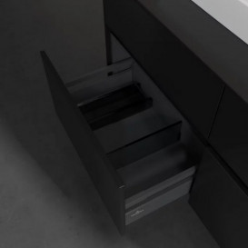 Тумба під раковину Villeroy & Boch Collaro 120х50 см із підсвічуванням МДФ чорний матовий лак C071B0PD