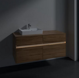 Тумба под раковину Villeroy & Boch Collaro 120х50 см с подсветкой ДСП дуб канзас C071B0RH