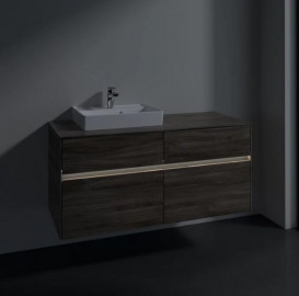 Тумба под раковину Villeroy & Boch Collaro 120х50 см с подсветкой ДСП каменный дуб C071B0RK