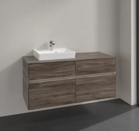 Тумба под раковину Villeroy & Boch Collaro 120х50 см с подсветкой ДСП каменный дуб C071B0RK