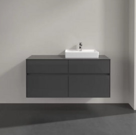 Тумба под раковину Villeroy & Boch Collaro 120х50 см с подсветкой МДФ глянцевый серый C072B0FP