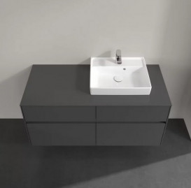 Тумба под раковину Villeroy & Boch Collaro 120х50 см с подсветкой МДФ глянцевый серый C072B0FP