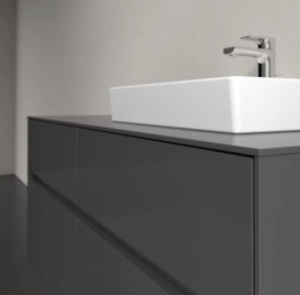 Тумба под раковину Villeroy & Boch Collaro 120х50 см с подсветкой МДФ глянцевый серый C072B0FP