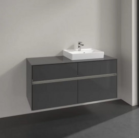 Тумба под раковину Villeroy & Boch Collaro 120х50 см с подсветкой МДФ глянцевый серый C072B0FP