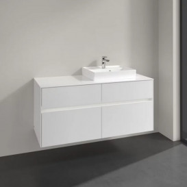 Тумба под раковину Villeroy & Boch Collaro 120х50 см с подсветкой ДСП матовый белый C072B0MS