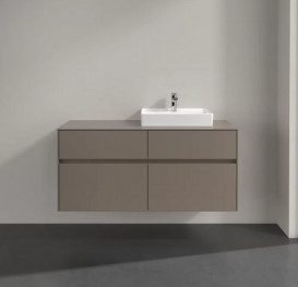 Тумба под раковину Villeroy & Boch Collaro 120х50 см с подсветкой ДСП трюфель серый C072B0VG