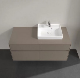 Тумба под раковину Villeroy & Boch Collaro 120х50 см с подсветкой ДСП трюфель серый C072B0VG