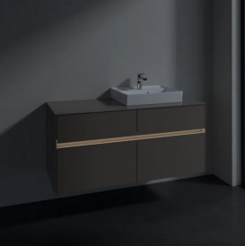 Тумба под раковину Villeroy & Boch Collaro 120х50 см с подсветкой ДСП трюфель серый C072B0VG