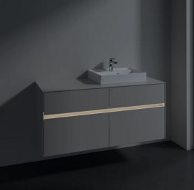 Тумба под раковину Villeroy & Boch Collaro 120х50 см с подсветкой ДСП мягкий серый C072B0VK