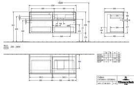 Тумба под раковину Villeroy & Boch Collaro 120х50 см с подсветкой ДСП мягкий серый C072B0VK