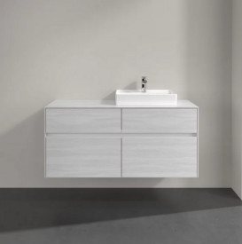 Тумба под раковину Villeroy & Boch Collaro 120х50 см с подсветкой ДСП белое дерево C072B0E8