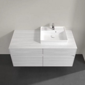 Тумба под раковину Villeroy & Boch Collaro 120х50 см с подсветкой ДСП белое дерево C072B0E8