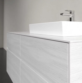 Тумба под раковину Villeroy & Boch Collaro 120х50 см с подсветкой ДСП белое дерево C072B0E8