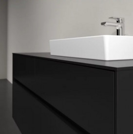 Тумба под раковину Villeroy & Boch Collaro 120х50 см с подсветкой МДФ черный матовый лак C072B0PD