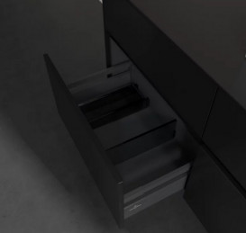 Тумба под раковину Villeroy & Boch Collaro 120х50 см с подсветкой МДФ черный матовый лак C072B0PD