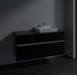 Тумба под раковину Villeroy & Boch Collaro 120х50 см с подсветкой МДФ черный матовый лак C072B0PD