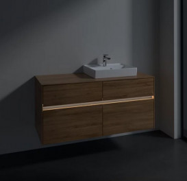 Тумба под раковину Villeroy & Boch Collaro 120х50 см с подсветкой ДСП дуб канзас C072B0RH