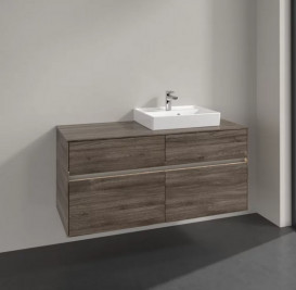 Тумба под раковину Villeroy & Boch Collaro 120х50 см с подсветкой ДСП каменный дуб C072B0RK