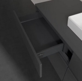 Тумба под раковину Villeroy & Boch Collaro 140х50 см с подсветкой МДФ глянцевый серый C073B0FP