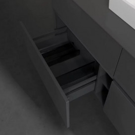 Тумба под раковину Villeroy & Boch Collaro 140х50 см с подсветкой МДФ глянцевый серый C073B0FP