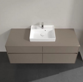 Тумба под раковину Villeroy & Boch Collaro 140х50 см с подсветкой ДСП трюфель серый C073B0VG