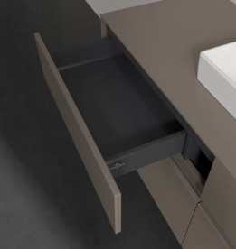 Тумба под раковину Villeroy & Boch Collaro 140х50 см с подсветкой ДСП трюфель серый C073B0VG