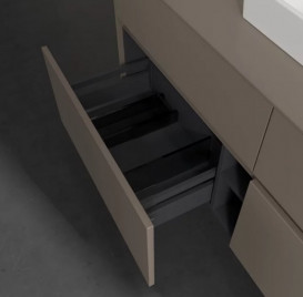 Тумба под раковину Villeroy & Boch Collaro 140х50 см с подсветкой ДСП трюфель серый C073B0VG