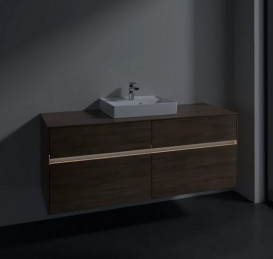 Тумба под раковину Villeroy & Boch Collaro 140х50 см с подсветкой ДСП дуб аризона C073B0VH