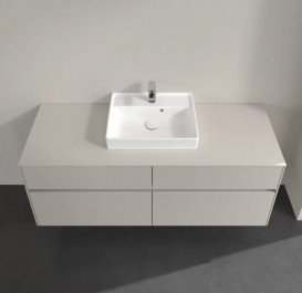 Тумба под раковину Villeroy & Boch Collaro 140х50 см с подсветкой ДСП мягкий серый C073B0VK