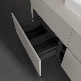 Тумба под раковину Villeroy & Boch Collaro 140х50 см с подсветкой ДСП мягкий серый C073B0VK