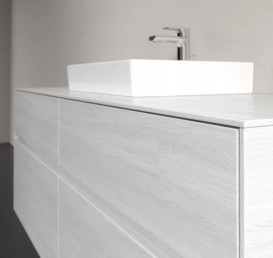 Тумба под раковину Villeroy & Boch Collaro 140х50 см с подсветкой ДСП белое дерево C073B0E8