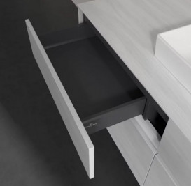 Тумба под раковину Villeroy & Boch Collaro 140х50 см с подсветкой ДСП белое дерево C073B0E8