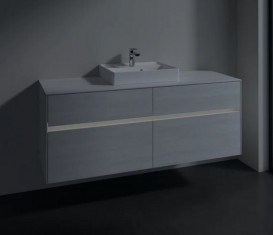 Тумба под раковину Villeroy & Boch Collaro 140х50 см с подсветкой ДСП белое дерево C073B0E8