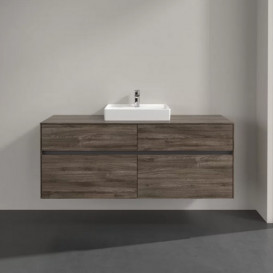 Тумба под раковину Villeroy & Boch Collaro 140х50 см с подсветкой ДСП каменный дуб C073B0RK