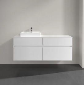 Тумба під раковину Villeroy & Boch Collaro 140х50 см із підсвічуванням МДФ глянсовий білий C074B0DH